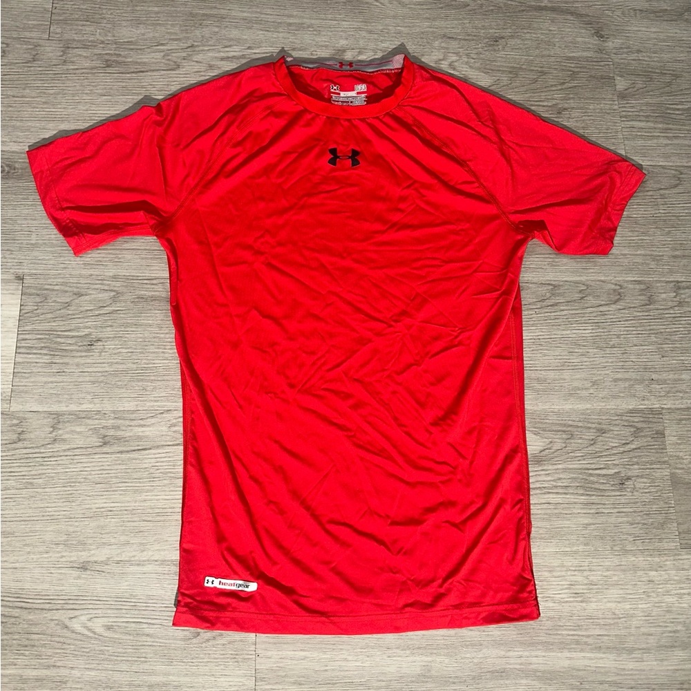 Under Armour Shirt Men Large Compression Heat Gear Short Sleeve
